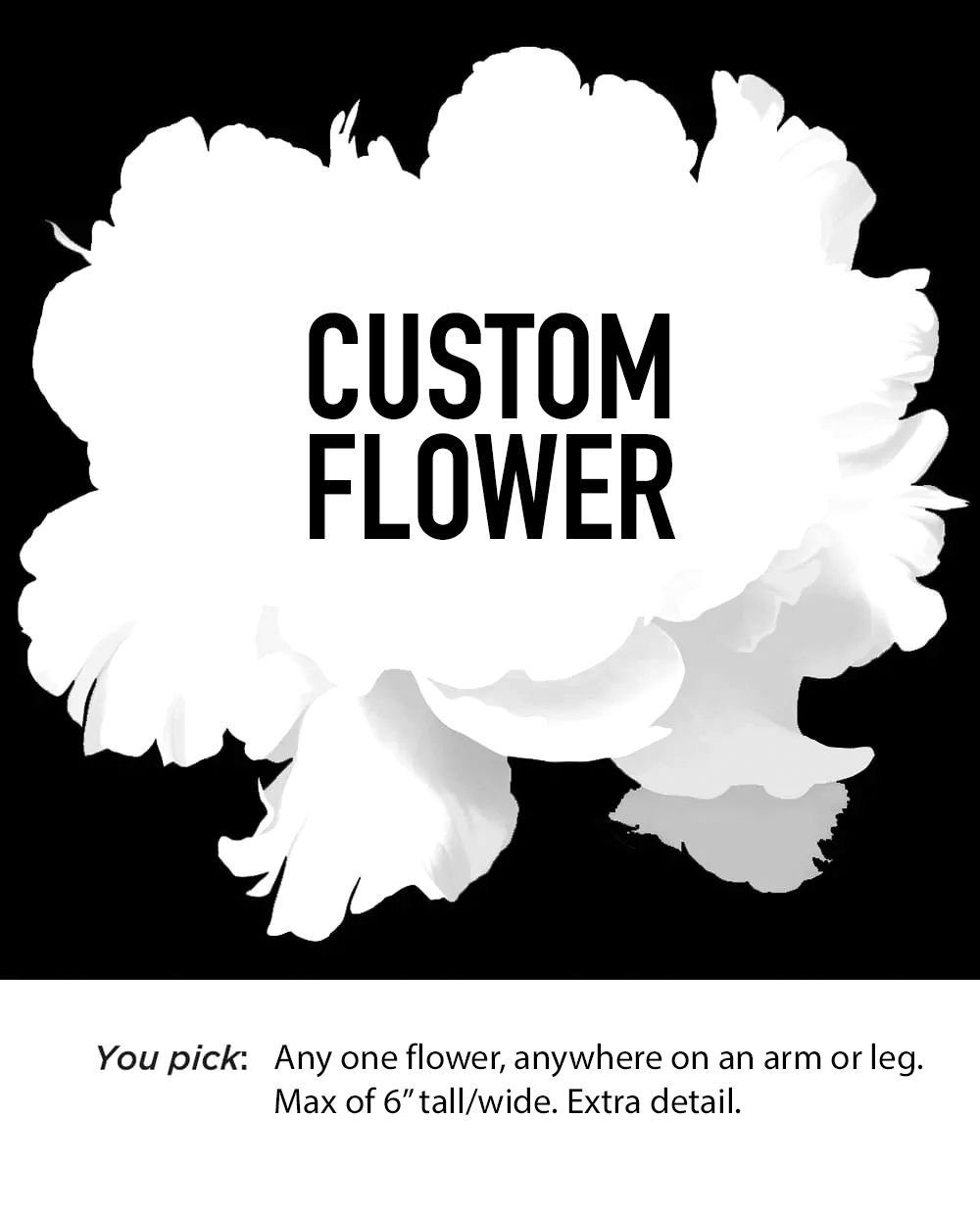 Custom Flower Tattoo Deposit